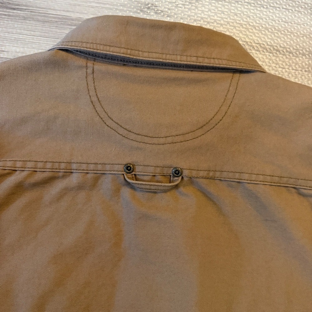 Moose Creek Shirt Jacket Mens Large Brown Canvas Fleece Lined Button Workwear - Picture 9 of 11
